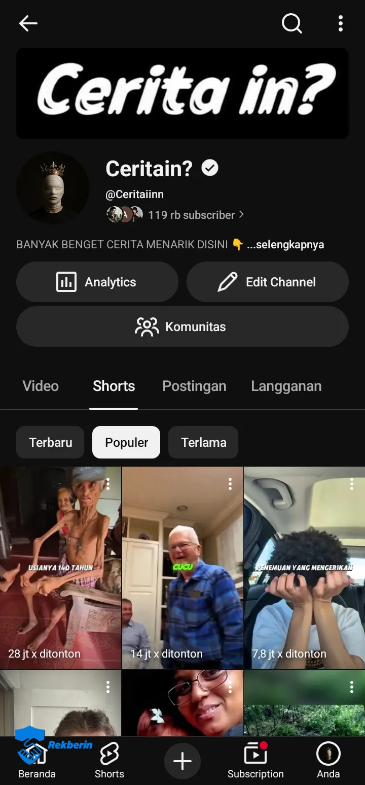 AKUN YOUTUBE CENTANG DAN MONETESI - Akun - Dijual oleh virgoo di Rekberin