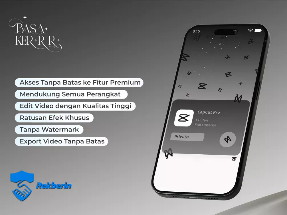 CapCut PRO 1Bulan Private - Akun - Dijual oleh syarifky di Rekberin
