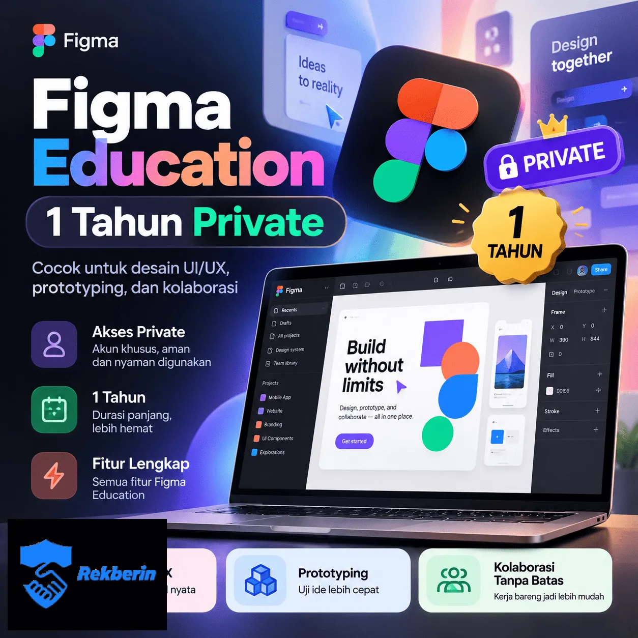 Figma Education 1 Tahun Private - Desain Grafis - Dijual oleh driwproject di Rekberin