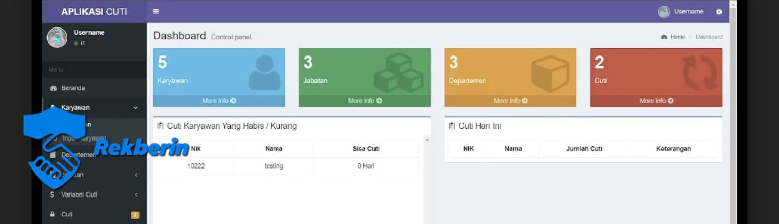 Jasa Pembuatan Website Cuti Karyawan - Script & Programming - Dijual oleh wahyumedica di Rekberin