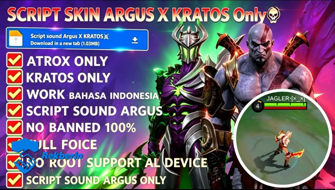 SCRIPT SKIN ARGUS X KRATOS Only💀 - Desain Grafis - Dijual oleh jidan_saputra di Rekberin