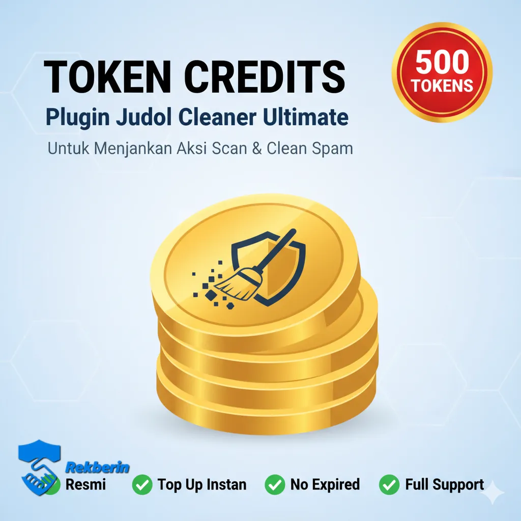 Jual Token (Credits) Plugin Judol Cleaner Ultimate - Untuk Jalankan Aksi Scan & Clean Spam - API Token - Dijual oleh wahyumedica di Rekberin